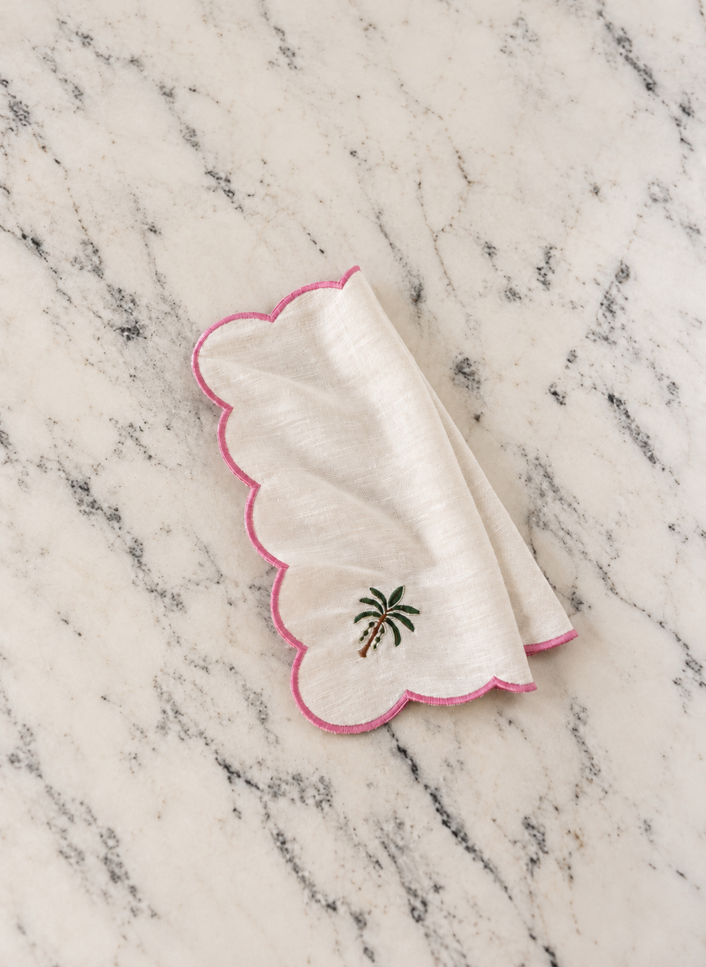 The Ziggy Palm Napkin - Powder Pink