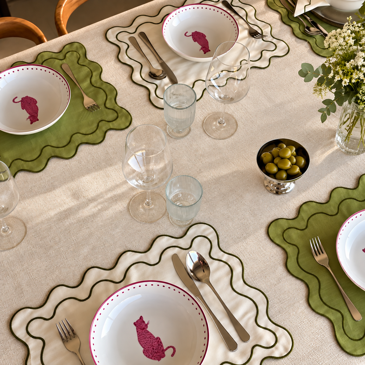 The Ziggy Placemat Set - Green