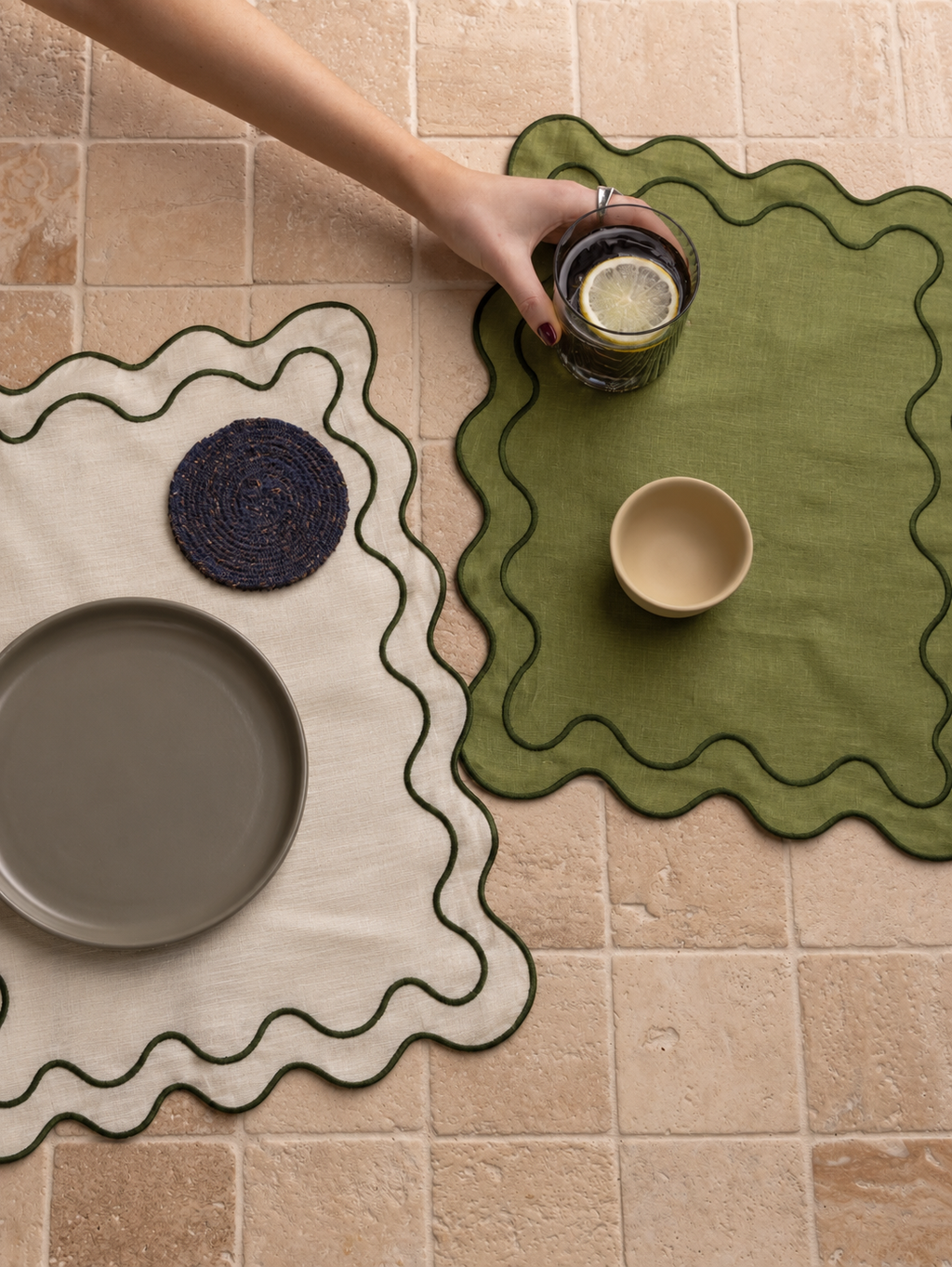 The Ziggy Placemat Set - Green