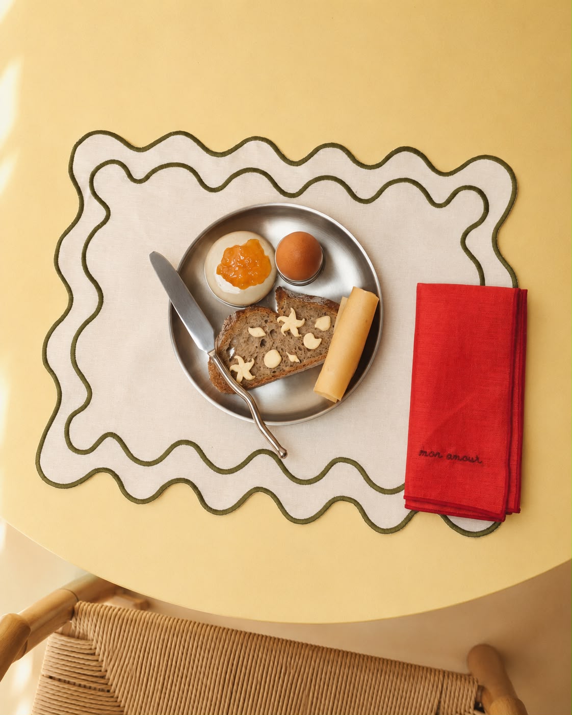 The Ziggy Placemat Set - Eggshell